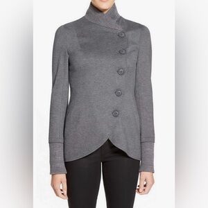 Bailey 44 Britto Heather Gray Asymmetrical Knit Jacket XS